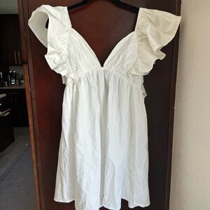 Hello Molly White Pretty Time Mini Dress